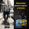 Lubristone Kit Renovador 2 en 1 | Farolas claras + Plásticos negros brillantes