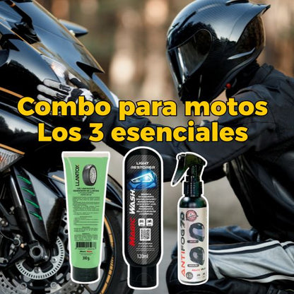 Combo para motos  3 productos (Farolas + Ruedas + Casco)