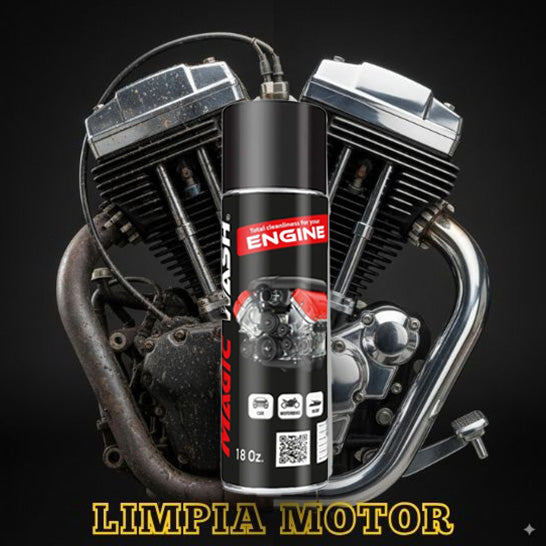 KIT para Moto LUBRISTONE + Magic Wash  – Limpia Motor 18oz, Renovador de Farolas 125g y Partes Negras 125ml |